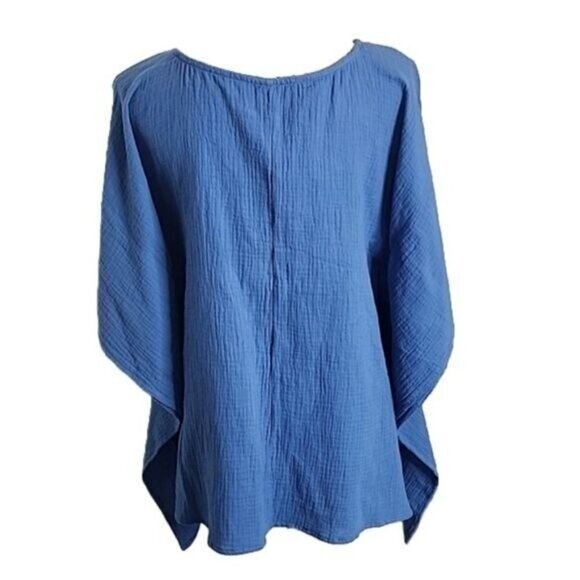 ARIA Handmade Tunic Top Gaucha blue Womens NWT S/M - Picture 6 of 11